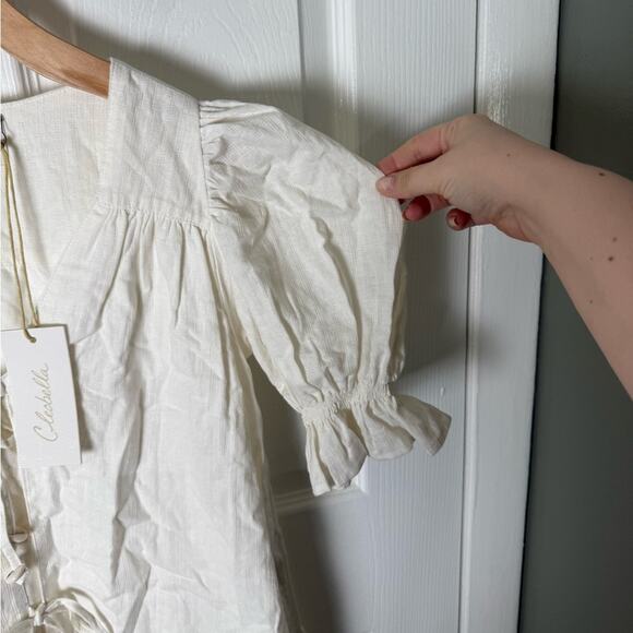 Cleobella Fiona Mini Dress Ivory XS - Picture 3 of 10